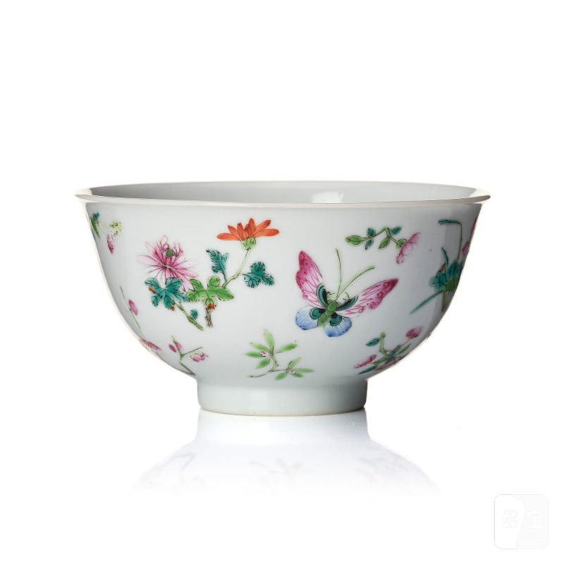 A famille rose 'butterfly' bowl,